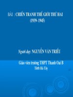 Bài 17: Chiến tranh thế giới thứ hai