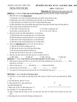 Kiểm tra Vật lý 9 học kỳ II