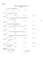 Kiểm tra Đại số 11 chương IV: Giới hạn