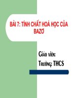 tính chất hóa học của bazơ
