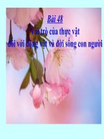 Tiết 58: Vai trò thực vật đối với con người