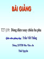 Bài 19: Dòng điện xoay chiều ba pha