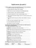 Các bài tập làm thêm