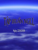 Tap huan cho lop truong va bi thu cac chi doan ve to chuc HĐNGLL