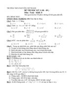 ĐỀ THI TOÁN 8 KHI