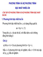 PT và hệ PT bậc nhất 2 ẩn