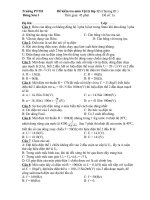 Kiểm tra 1 tiết chương DĐXC LỚP 12 VẬT LÝ