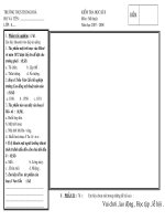 Đề thi học kỳ II - lớp 8