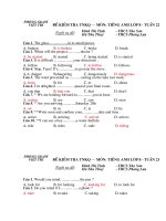 bap trac nghiem tieng anh 8