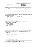 Đề khảo sát môn Văn 6 đầu năm