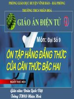 Ôn tập hằng đẳng thức căn thức bậc hai