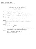 Thi thử ĐHCĐ Toán