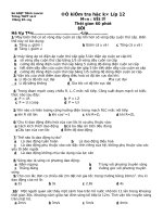 Đề kiểm tra học kì 1 lớp 12