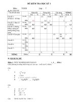 Đề thi Toán HK1 và đáp án lớp 7 (Đề 6)