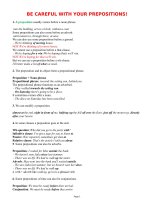 Be Careful With Your Prepositions