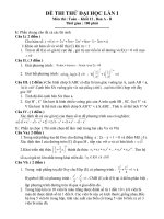 Thi thử lần 1- AB - Lê Quí đôn - Hải phòng