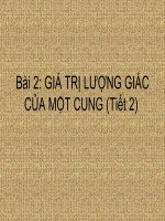 Giá trị lượng giác của một cung