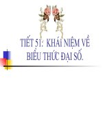 Khái niệm về biểu thức đại số
