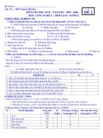 Kiểm tra Công nghệ 8 học kỳ II