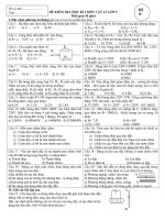 Đề thi HKI (có đáp án và ma trận)
