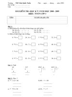 Đề thi CKI lớp 3 năm học 2008-2009