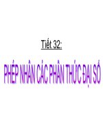 Phép nhân các phân thức đại số
