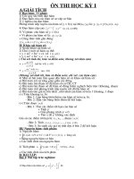 Ôn tập học kỳ I lớp 12