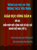 Bài 20: Hiến pháp nước cộng hòa xã hội chủ nghĩa Việt Nam