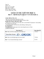 Bài 17 (tiết 1) : Định dạng đoạn văn bản