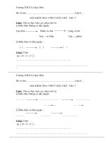 Bài kiểm tra 5 phút đầu giờ ( Trắc nghiệm)