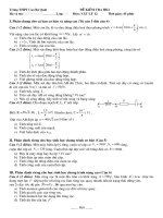 ĐỀ THI HKI VL12 CB và NC (TỰ LUẬN)