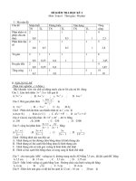 Đề thi Toán HK1 và đáp án lớp 8 (Đề 14)