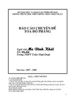 SKKN Tọa độ phẳng