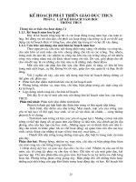 Hướng dẫn lập kế hoạch phát triển THCS