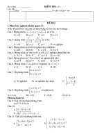 Đề thi học kì I nâng cao