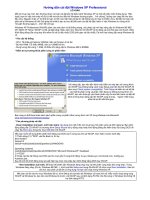 Hướng dẫn cài dặt Winxp-sp2