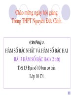 Chương II - Bài 3: Hàm số bậc hai