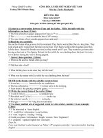 đề thi hkI Ngoại Ngữ 9