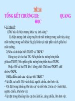 tong ket chuong III: quang hoc