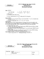 Đề thi & đáp án tuyển sinh 10 Chuyên Môn Toán 1