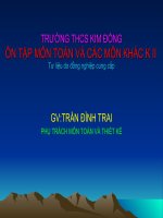 Trắc nghiệm ôn tập k2 và các môn