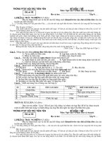 Đề kiểm tra Ngữ văn 9 (Thơ và truyện)