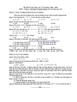 Đề kiểm tra HK1 Năm 2008 - 2009 (Toán6, V.Lý 6, V.Lý 9)