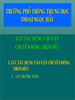 Bài 14: Lực hướng tâm