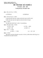 Đề thi CKI lớp 4 năm học 2008-2009