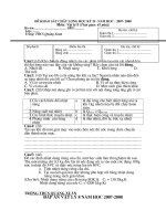 khao sat hoc ki 2 nam hoc 07-08