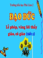 Lễ phép, vâng lời thầy giáo, cô giáo(T1)