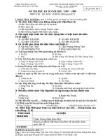 Đè kiểm tra lịch sử lớp 9 HK II