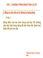 Tiết 2: Chương trình bảng tính là gì?