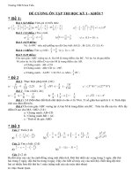 Đề thi ôn tập toán 7 học kỳ 1